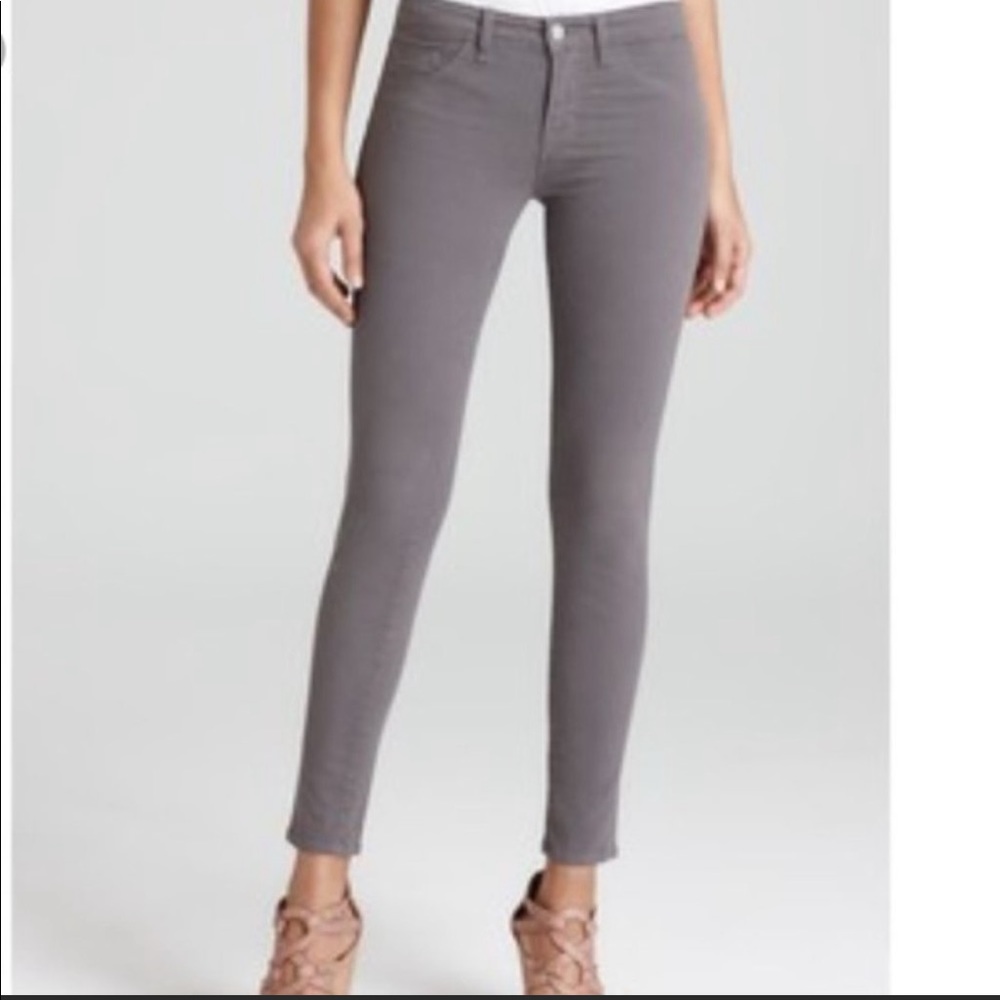 J Brand Jeans Grey Skinny Leg Pants in Cafe  29